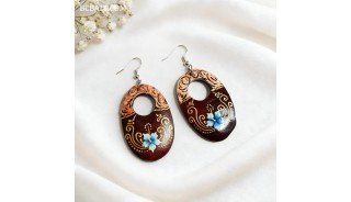 New Design Painting Wood Earrings Fresh Look